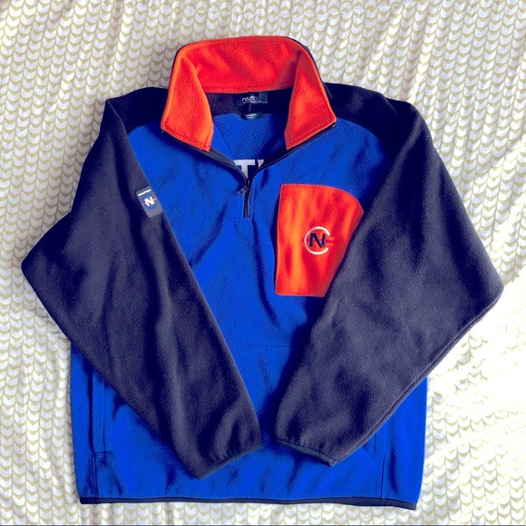 NAUTICA retro fleece colorblock pullover EUC - Picture 2 of 4